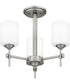 Aria 3-light Semi Flush Mount Antique Polished Nickel