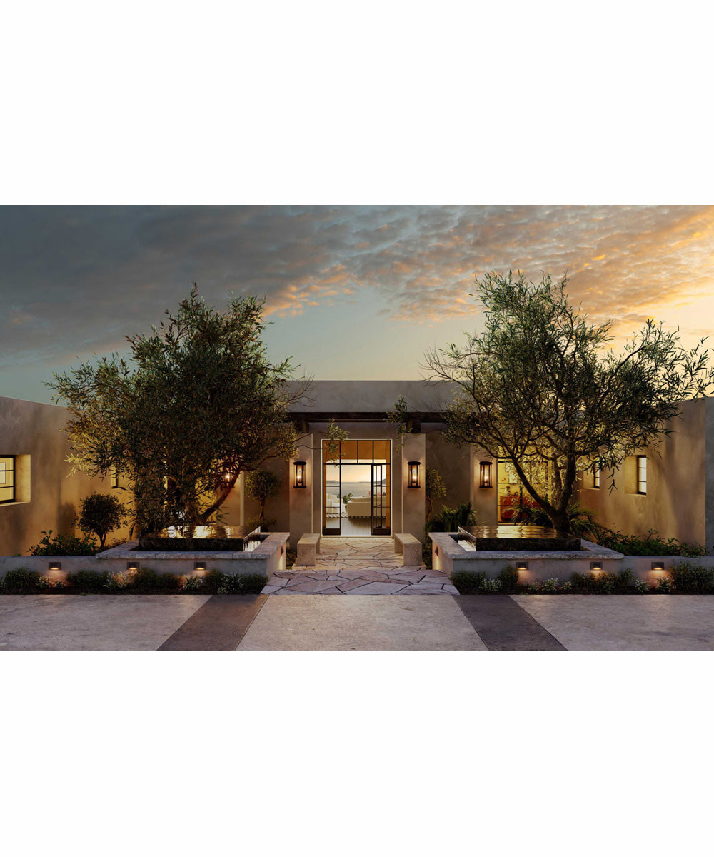 Ramsey Modern Farmhouse Outdoor Large Wall Lantern Textured Black