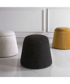 Gumdrop Black Ottoman