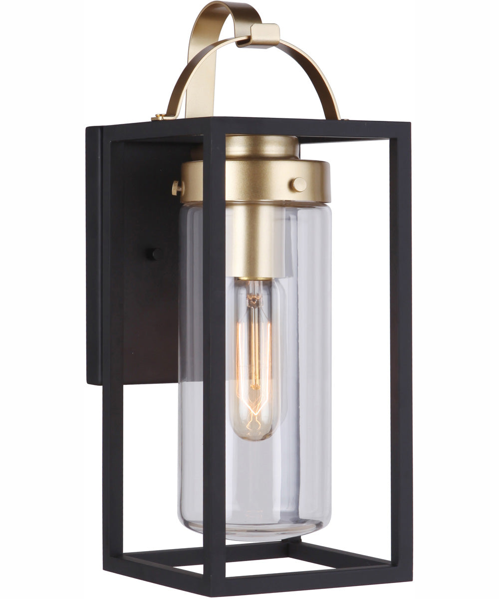 Neo 1-Light Outdoor Wall Lantern Midnight Satin Brass