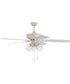 52" Outdoor Pro Plus 104 Clear 3-Light Indoor/Outdoor Ceiling Fan White