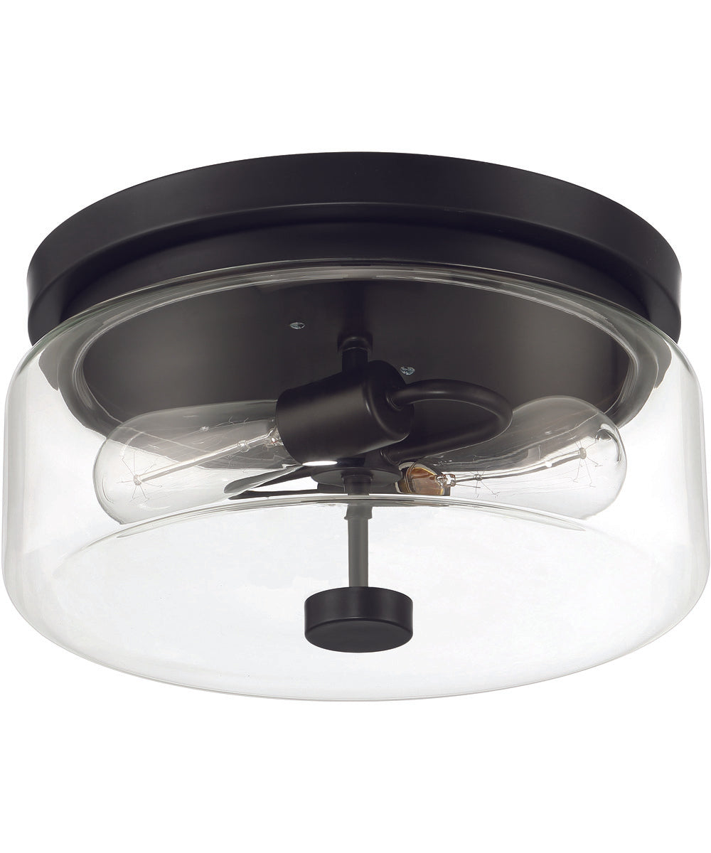 Bennet 2-Light Outdoor Flush Midnight