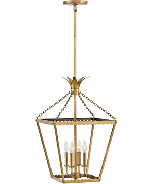 Palma 4-Light Medium Pendant in Heritage Brass