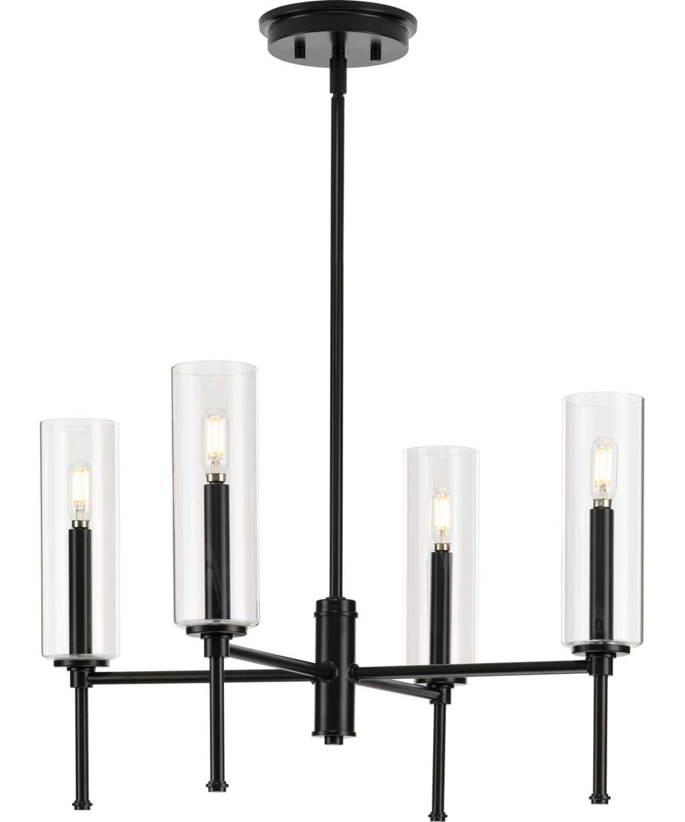 Elara 4-Light New Traditional  Chandelier Light Matte Black