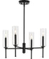 Elara 4-Light New Traditional  Chandelier Light Matte Black