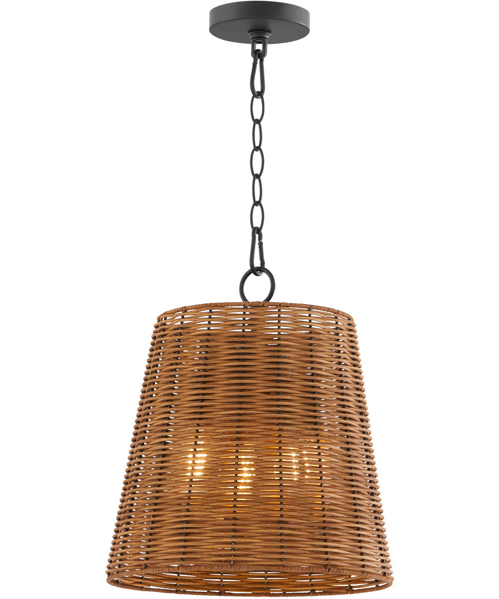 3-light Pendant Matte Black