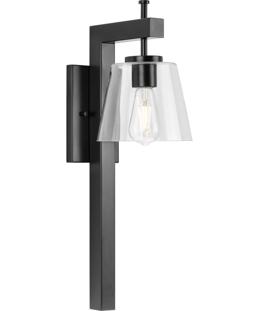 Saffert 1-Light New Traditional Clear Glass Wall Light Matte Black