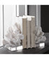 Charbel White Bookends, Set of 2