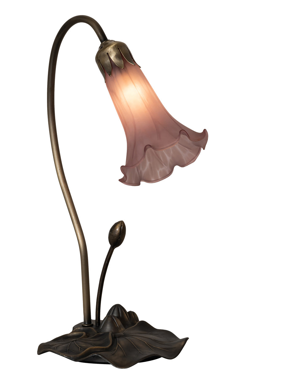 16" High Purple Pond Lily Accent Lamp