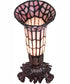 8" High Stained Glass Pond Lily Victorian Accent Lamp