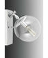 Mod 4-Light Clear Glass Mid-Century Modern Bath Vanity Light Polished Chrome