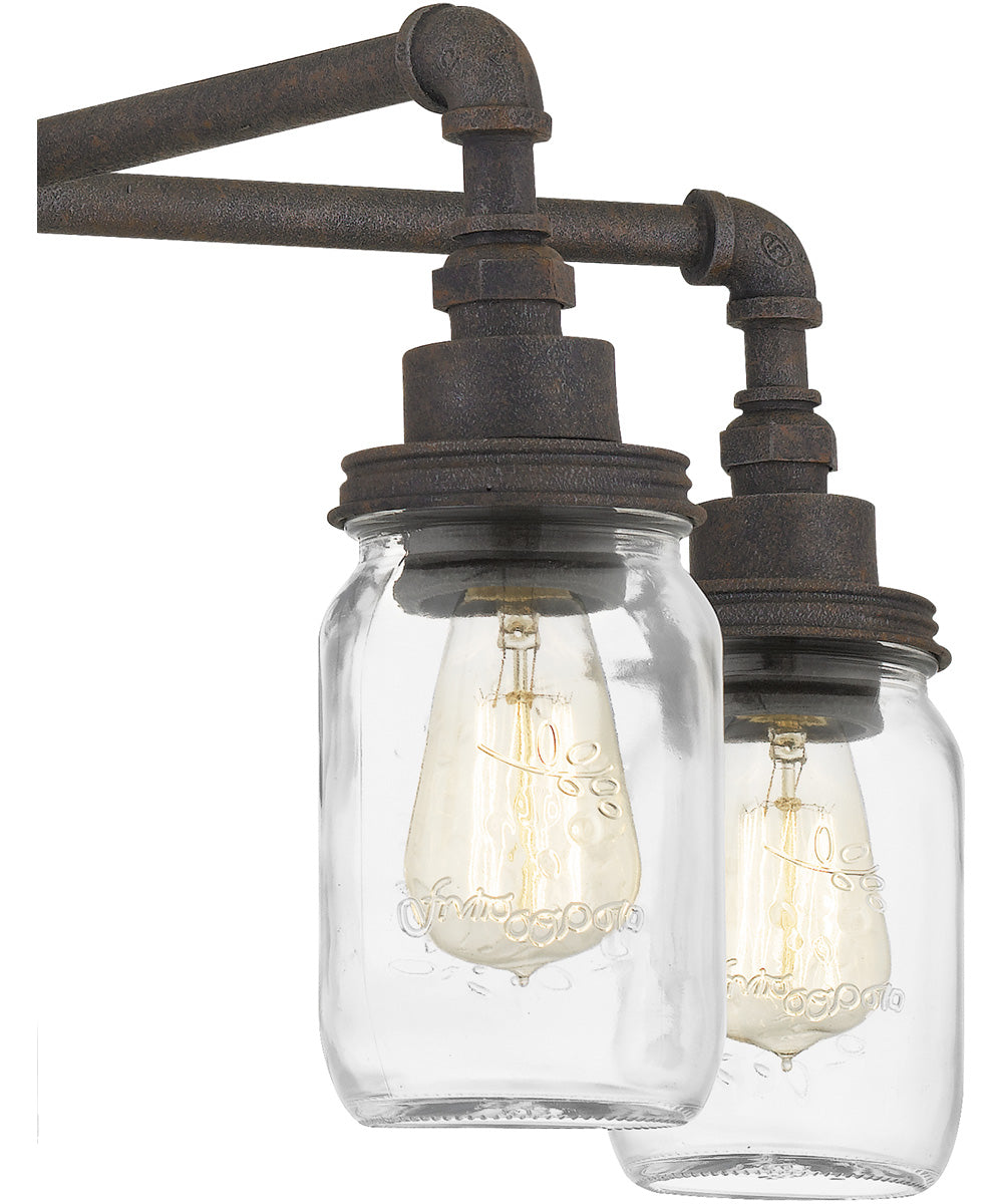 Squire 5-light Chandelier Rustic Black