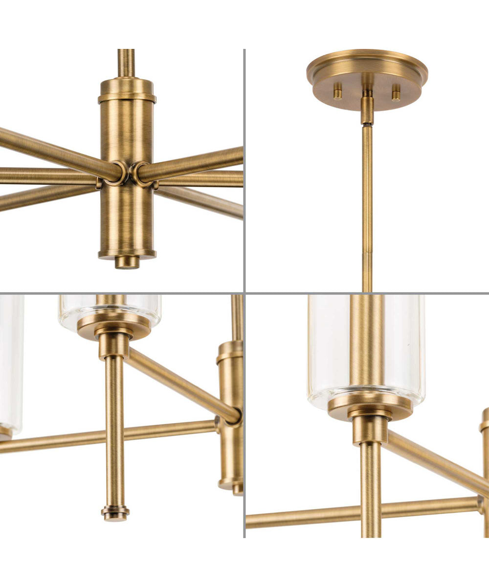 Elara 6-Light New Traditional  Chandelier Light Vintage Brass