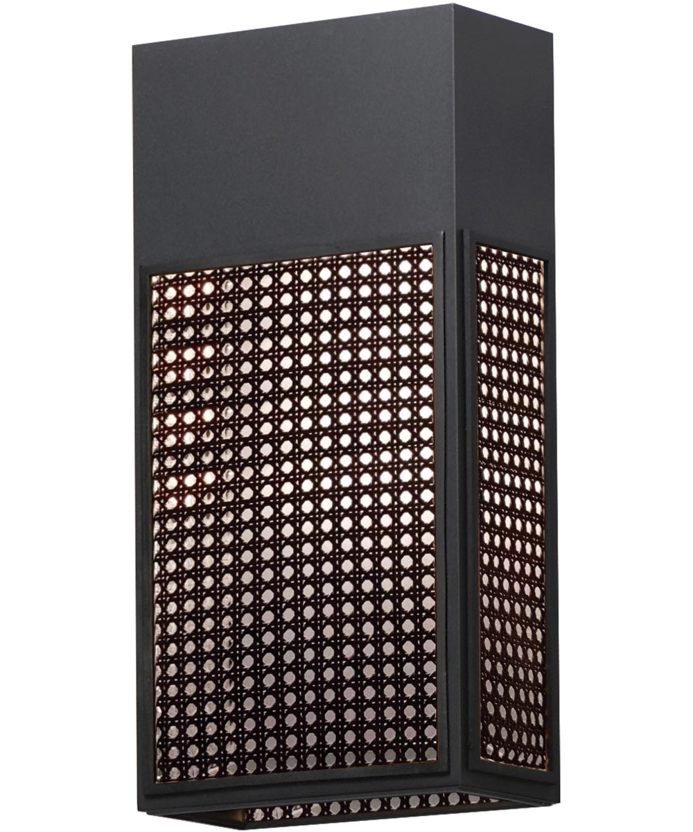 Lattice 16 inch LED Outdoor Sconce Dark Sky Black