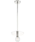 10"W Bizet 1-Light Pendant Polished Nickel