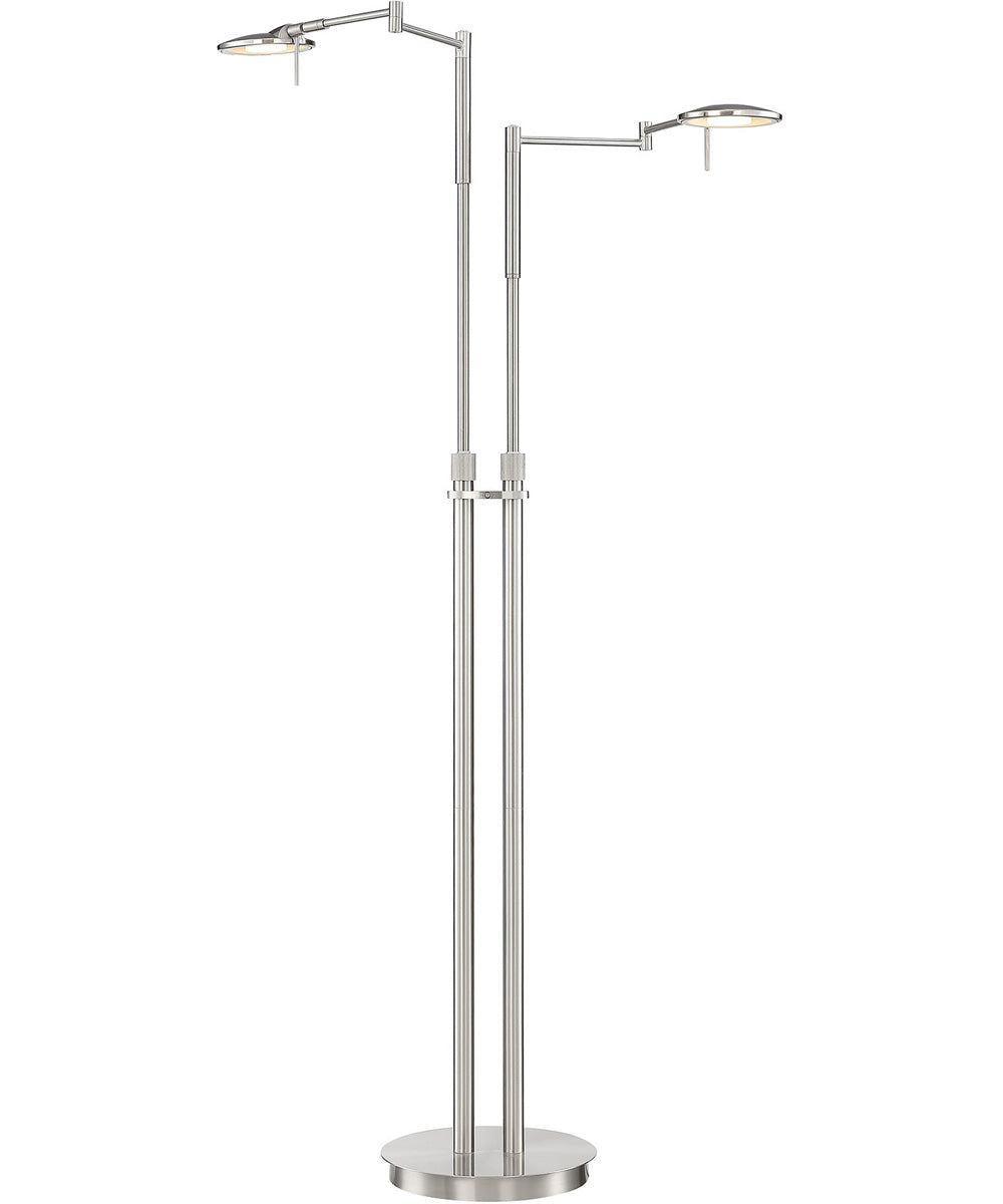Dessau Turbo LED Floor Lamp Satin Nickel
