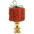 Red Christmas Gift Lamp Finial 2.25"h