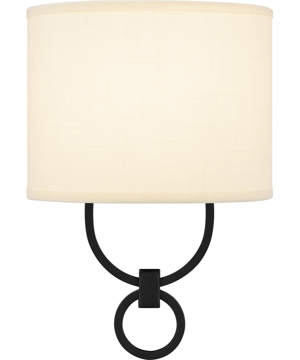 Quoizel Wood Small 1-light Wall Sconce Matte Black