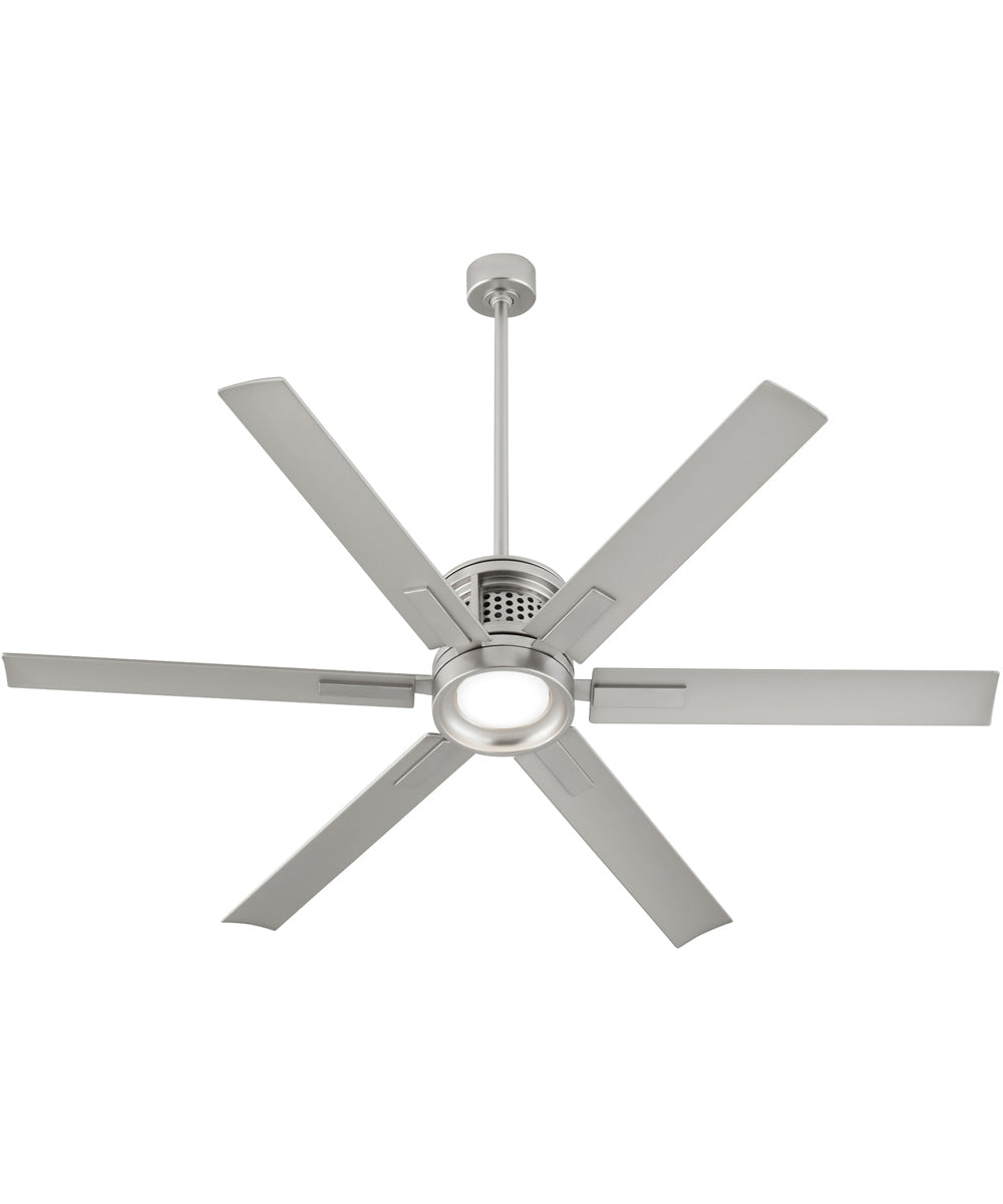 65" Zeus Patio Ceiling Fan Satin Nickel
