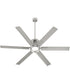 65" Zeus Patio Ceiling Fan Satin Nickel
