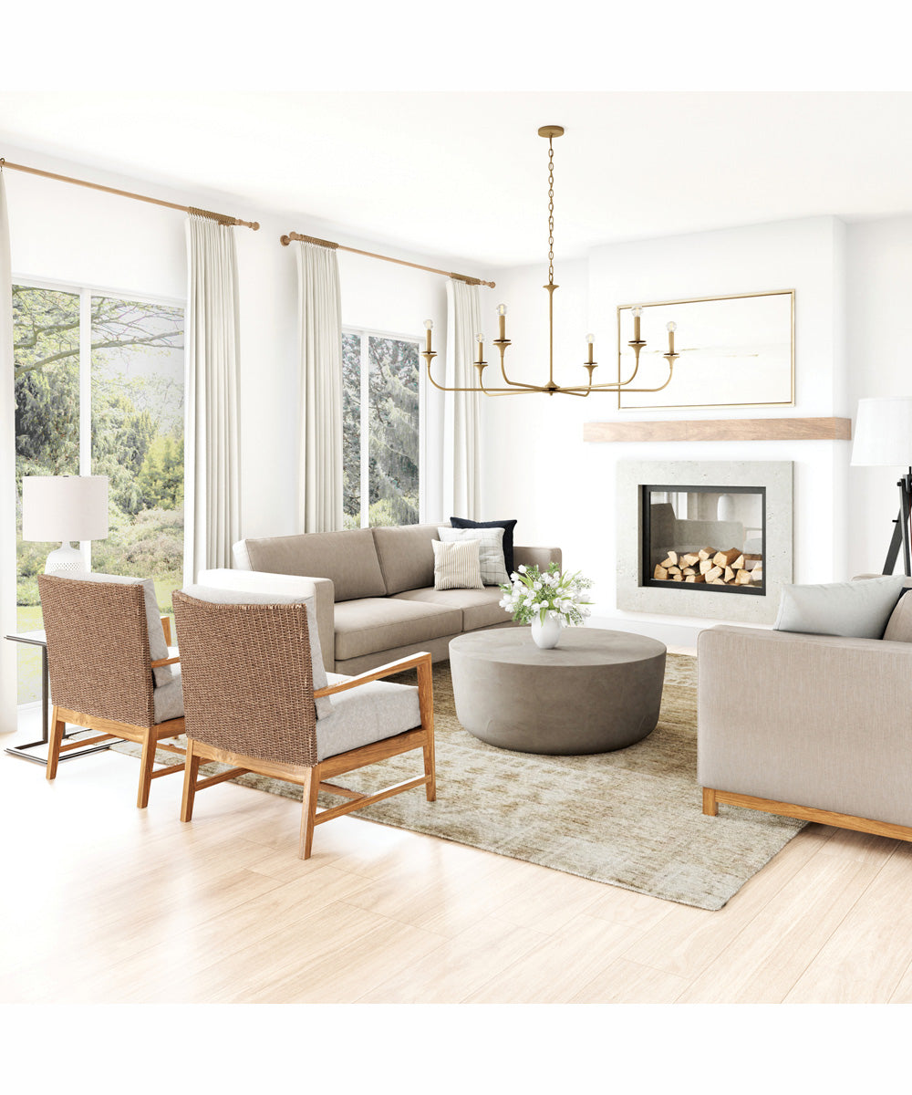 Presley 6-Light Chandelier Aged Brass