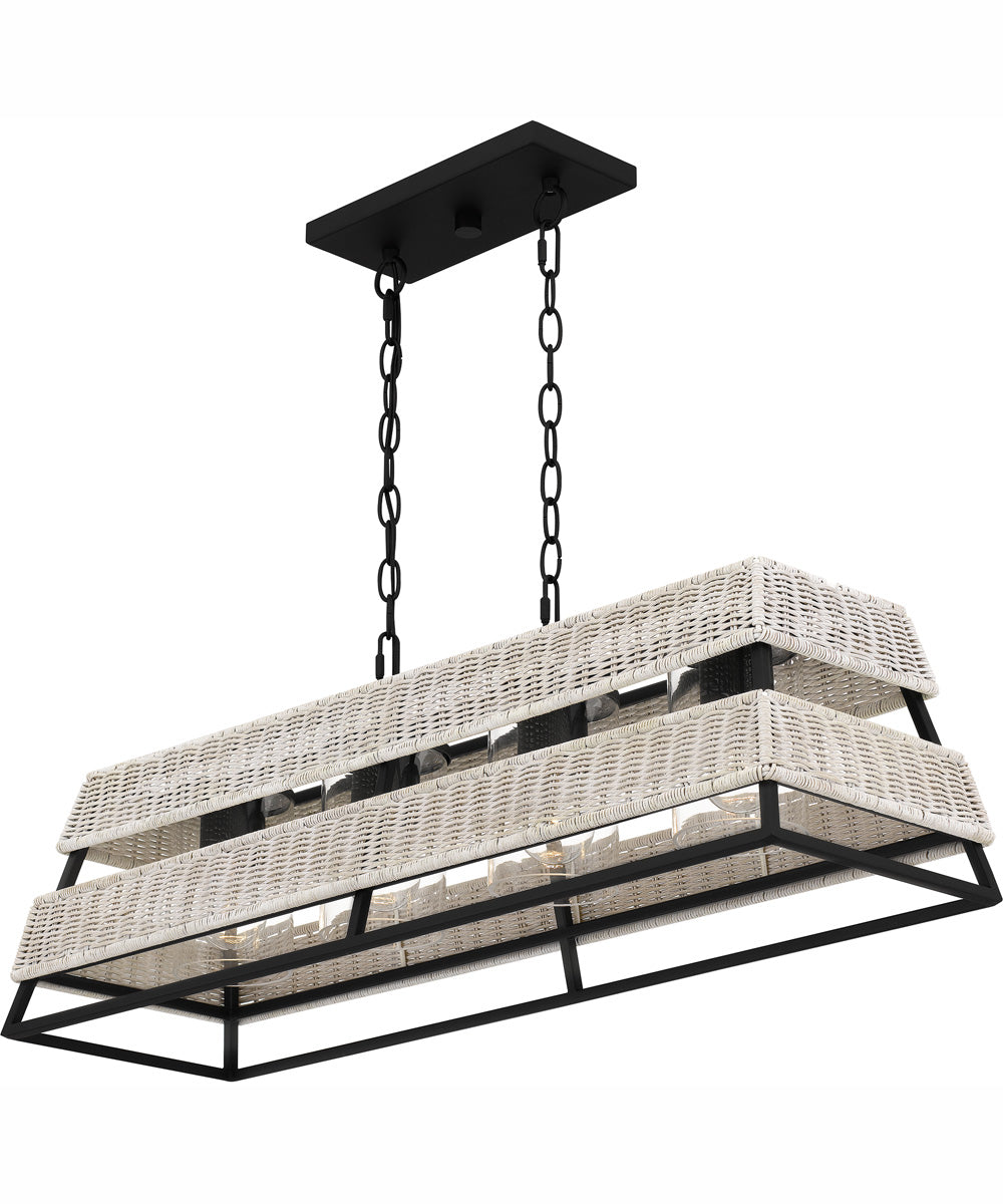 Quoizel Linear Chandelier 4-light Island Light Earth Black