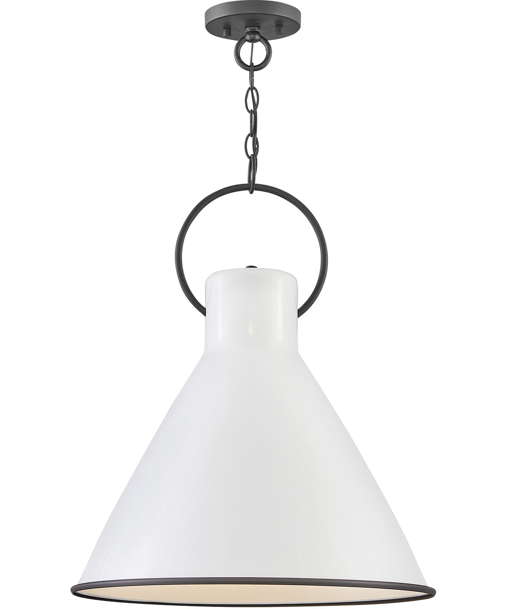 Winnie 1-Light Medium Pendant in Polished White