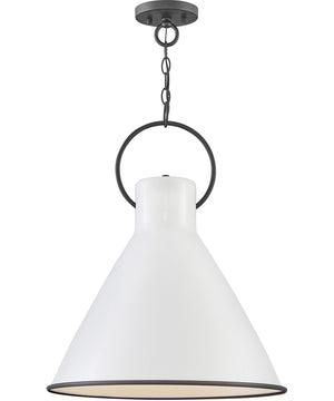 Winnie 1-Light Medium Pendant in Polished White