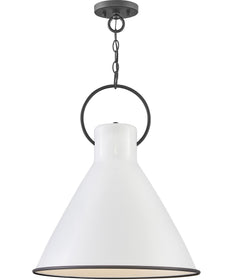 Winnie 1-Light Medium Pendant in Polished White