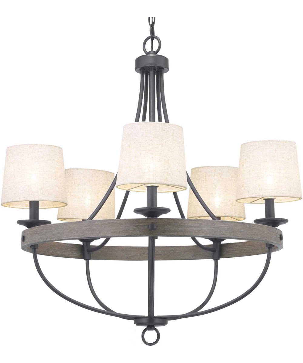 Gulliver 5-Light Coastal Chandelier Light Graphite