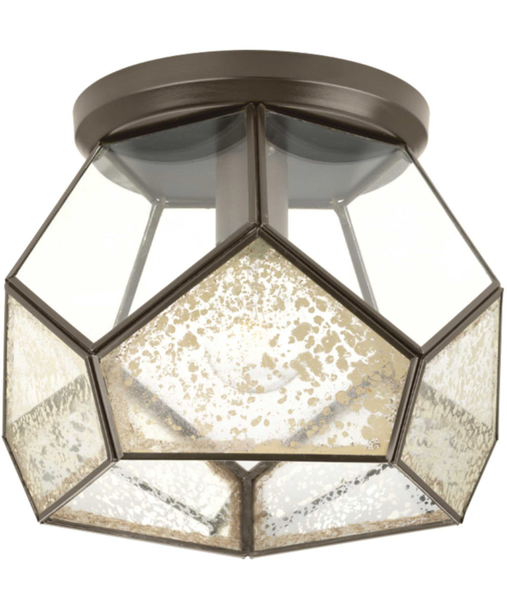 Cinq 1-Light 12" Flush Mount Antique Bronze