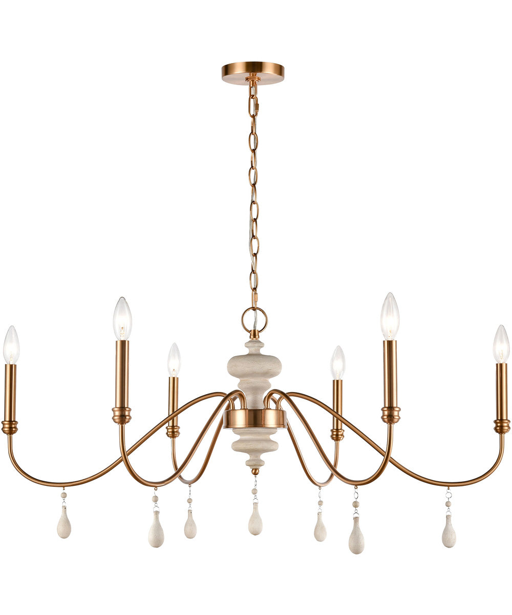 French Connection Chandelier - Aged Brass
