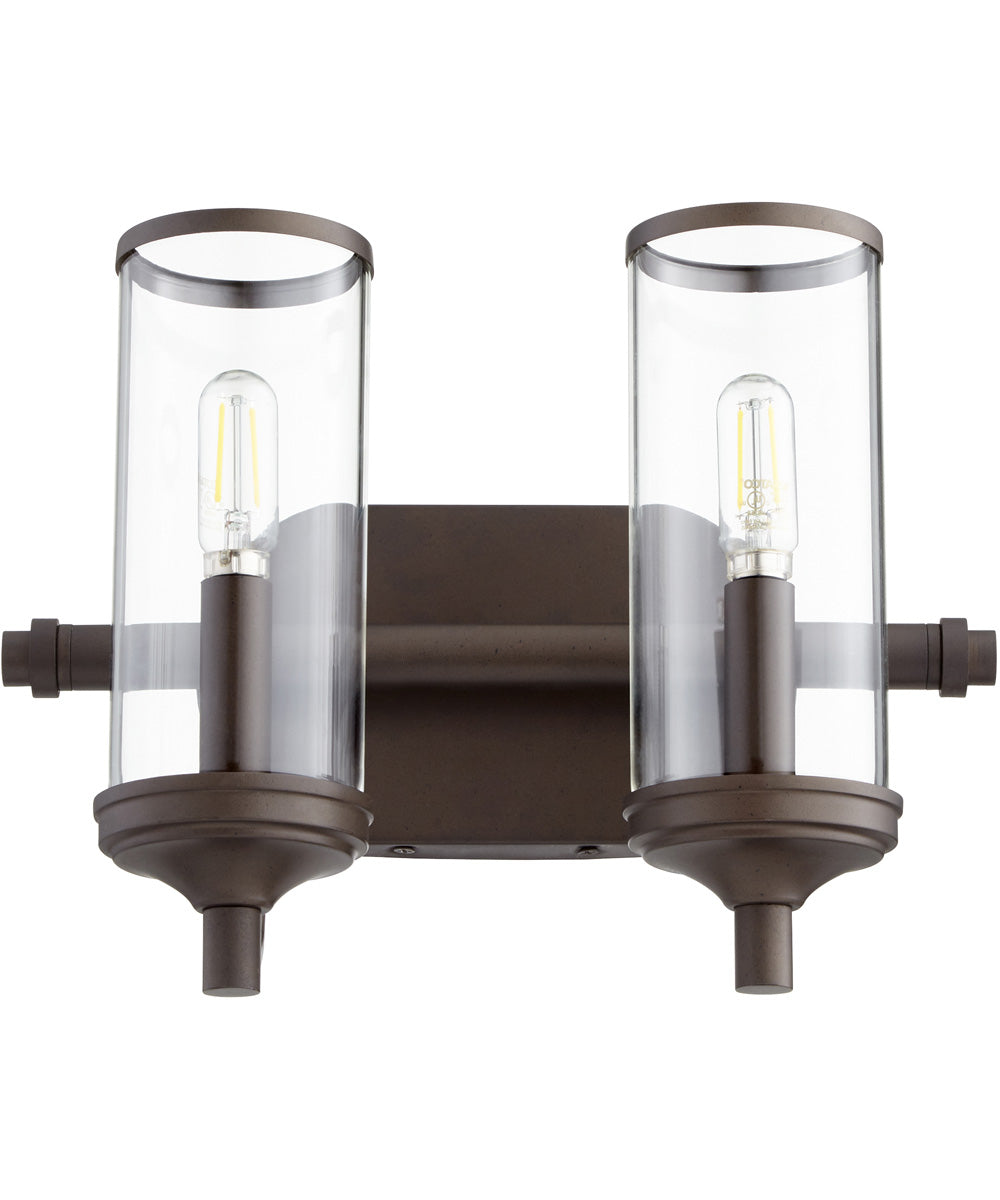 13"W Collins 2-light Bath Vanity Light Oiled Bronze