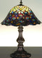 17"H Tiffany Peacock Feathers Accent Lamp