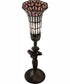 15" High Stained Glass Pond Lily Nouveau Lady Accent Lamp