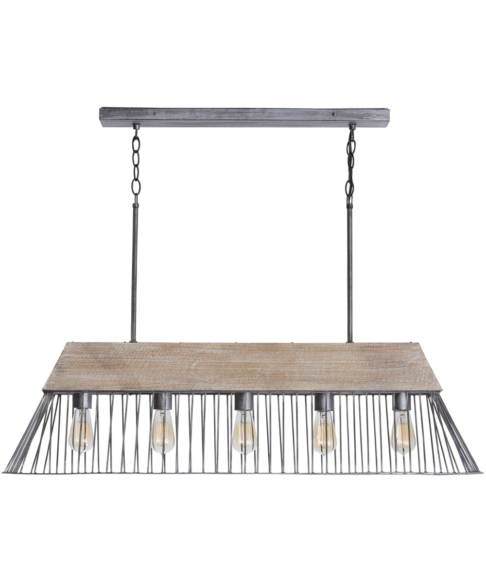 Russell 5-Light Island In Urban Wash