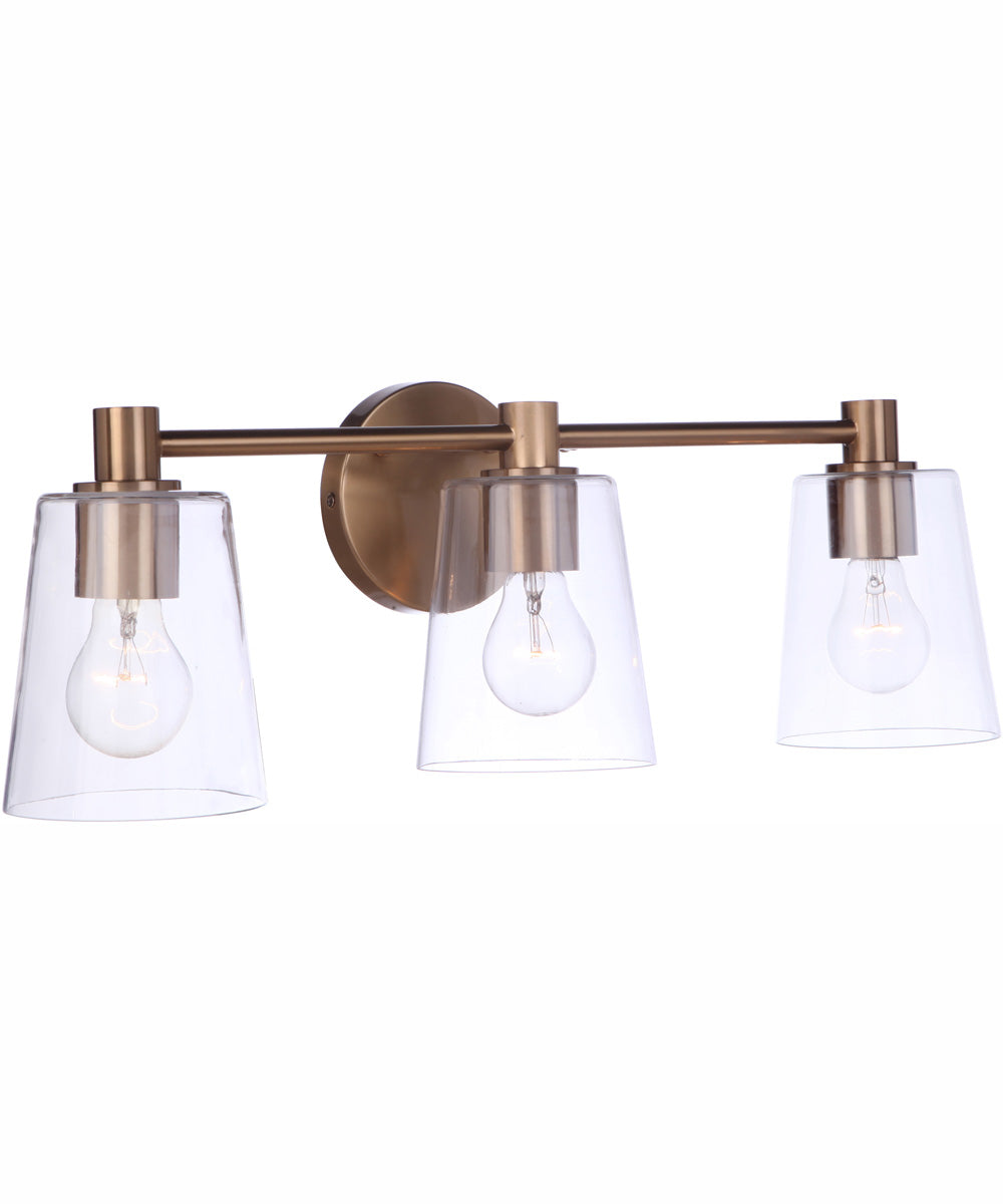 Emilio 3-Light Vanity Satin Brass