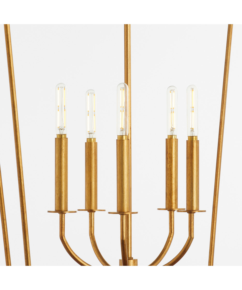 Mantle 5-light Entry Foyer Hall Chandelier Gold Leaf