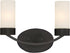 14"W Denver 2-Light Vanity & Wall Mahogany Bronze