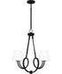 Atkins 4-light Chandelier Matte Black