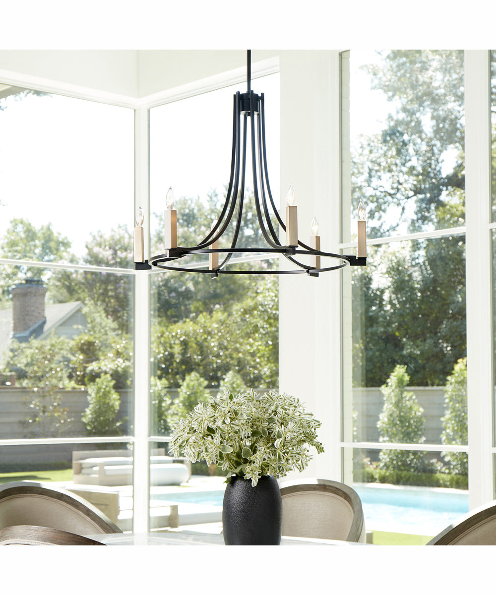 Olympus 6-light Chandelier Textured Black