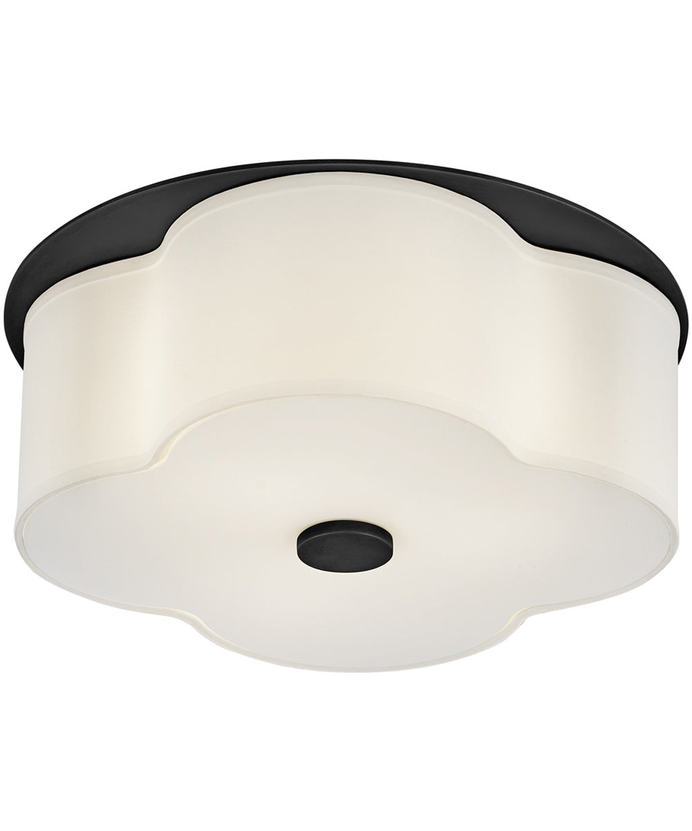 Delaney 3-Light Medium Flush Mount in Black
