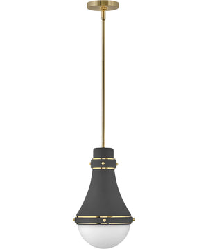 Oliver 1-Light Small Pendant in Dark Matte Grey