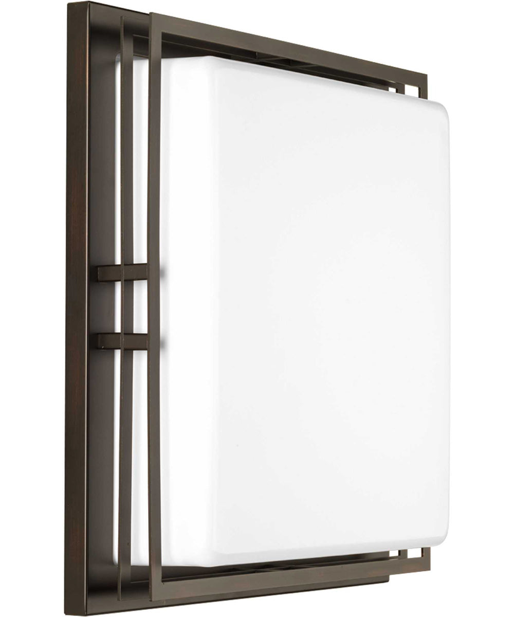 Helm 2-Light 14" LED Flush Mount Antique Bronze