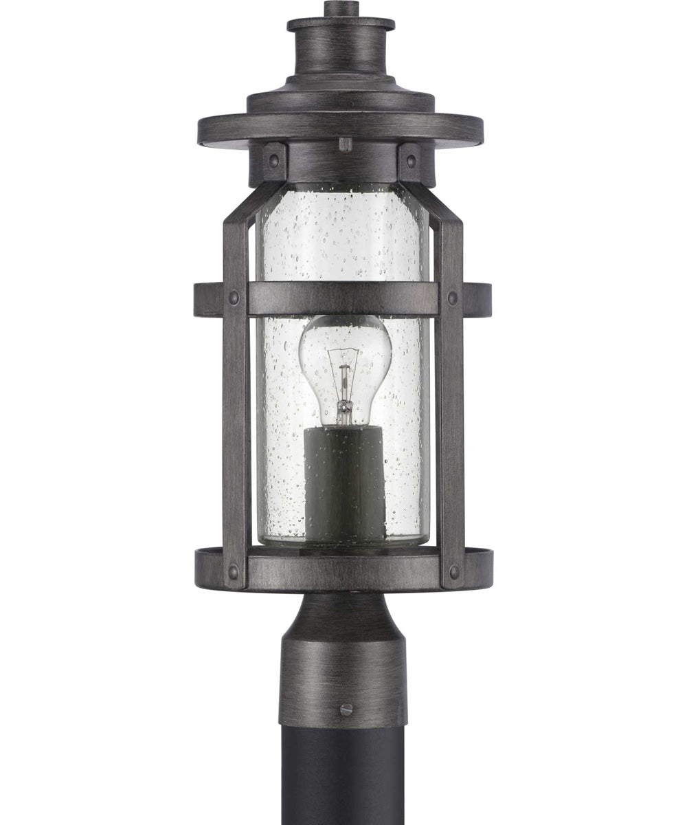 Haslett 1-Light Post Lantern Antique Pewter