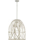 Chastain 3-Light Basket Farmhouse Pendant Light Bleached Oak
