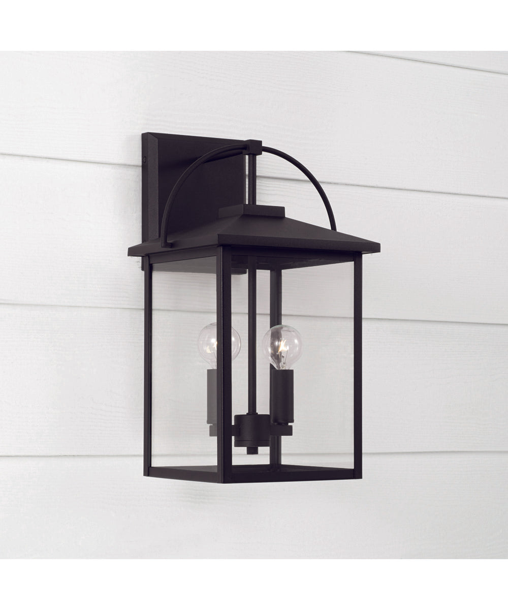 Bryson 2-Light Outdoor Wall-Lantern Rain or Shine - Black