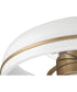 Taylor 24" 1-Light Ceiling Fan (Blades Included) White/Satin Brass
