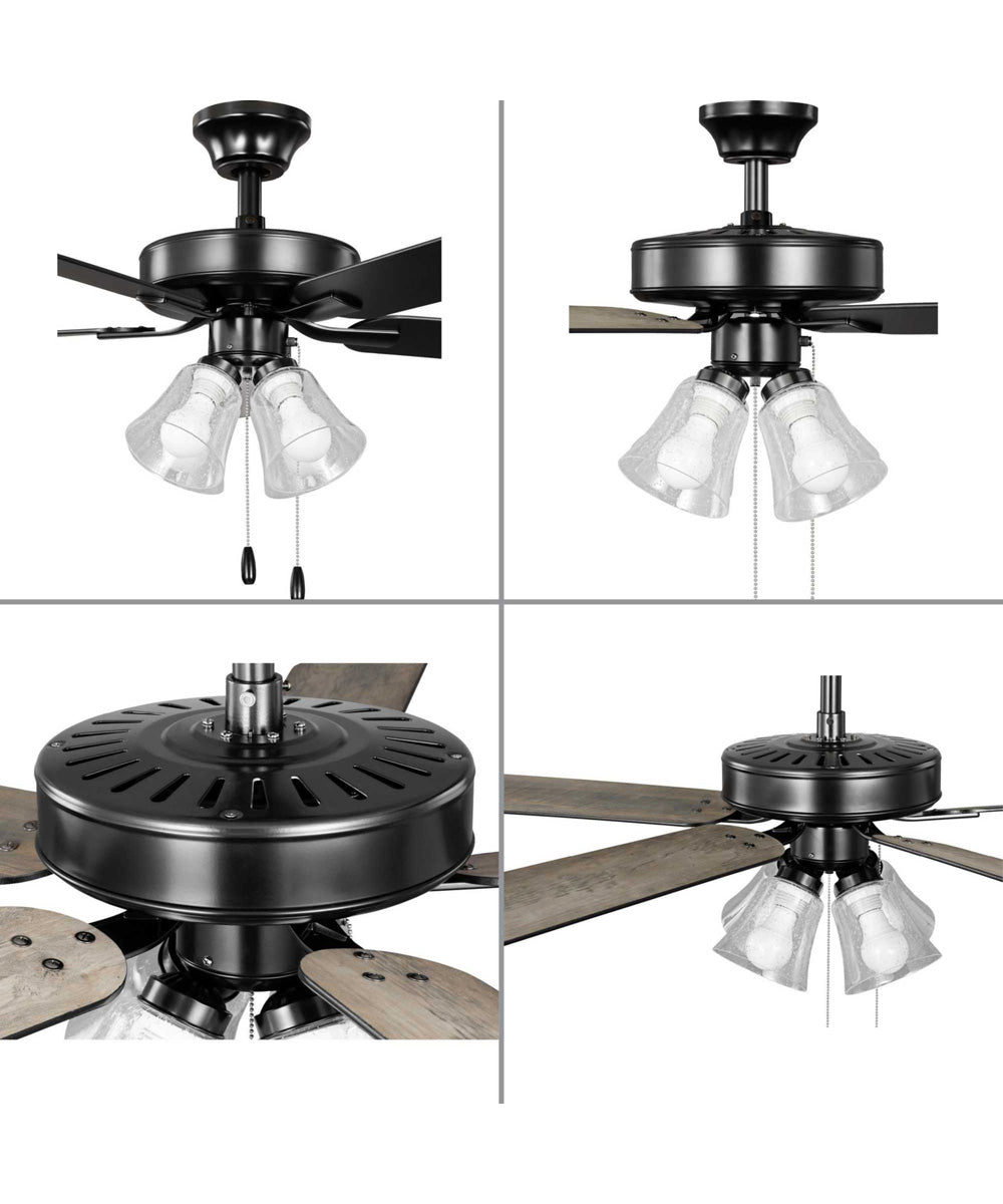 AirPro 52 in. 5-Blade Transitional Ceiling Fan with Light Matte Black