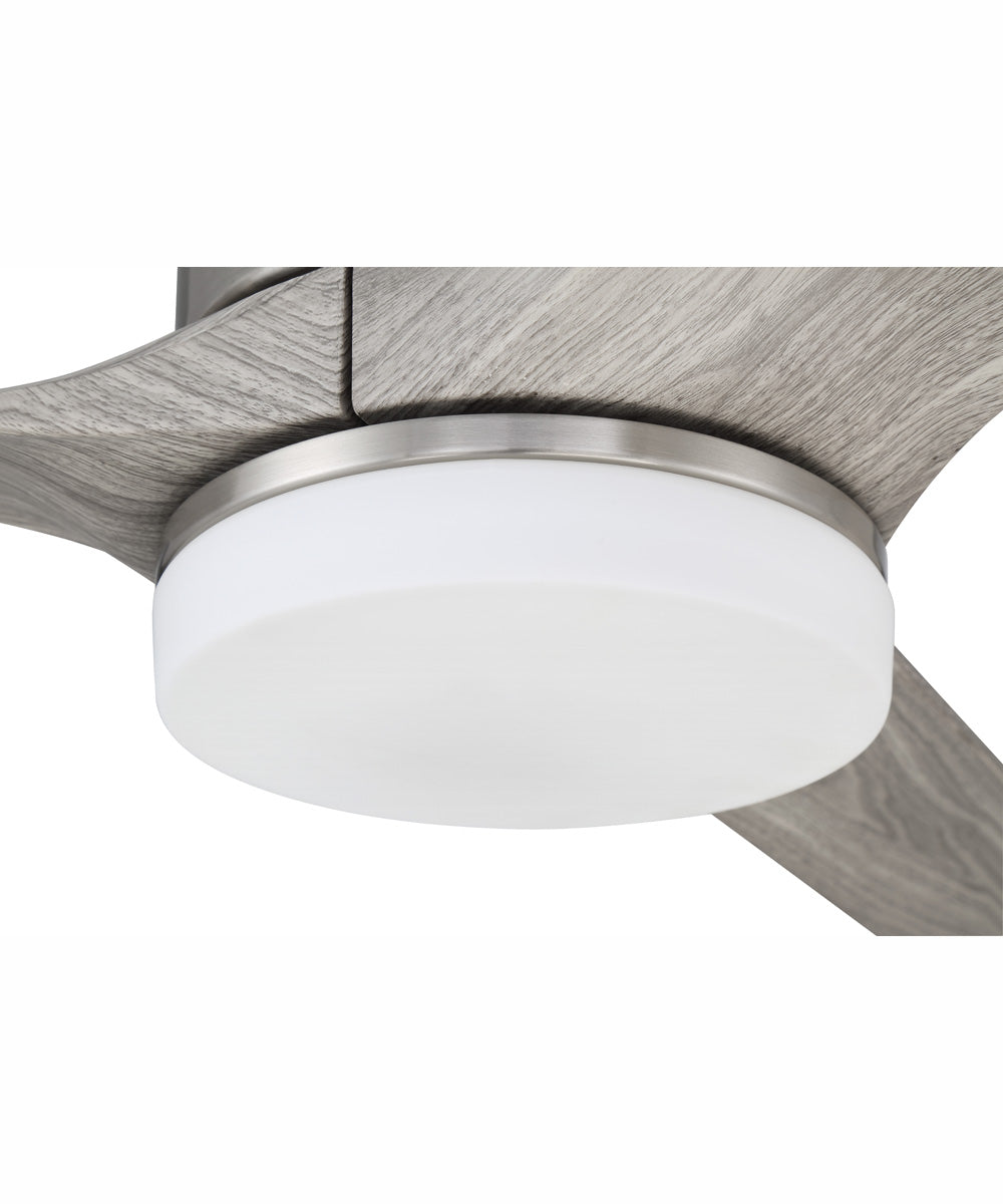 60" Burke 1-Light Ceiling Fan Brushed Polished Nickel